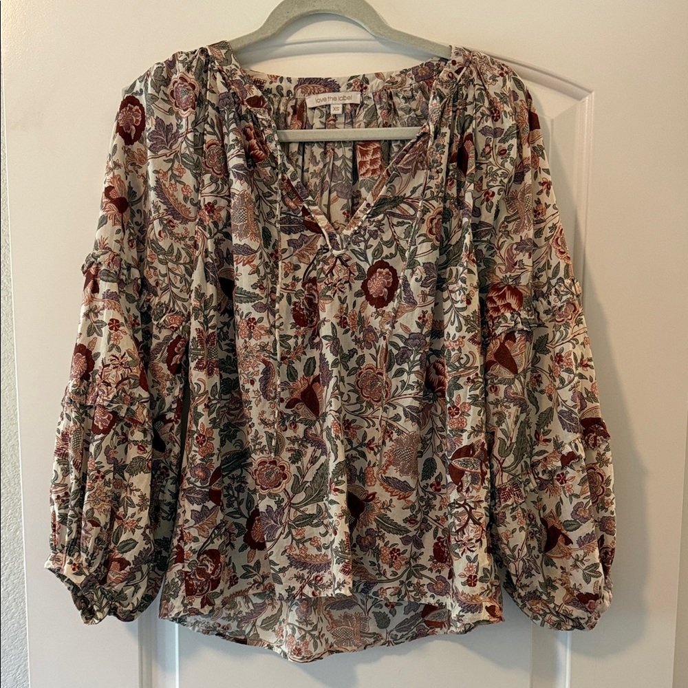 Anthropologie Floral Blouse
